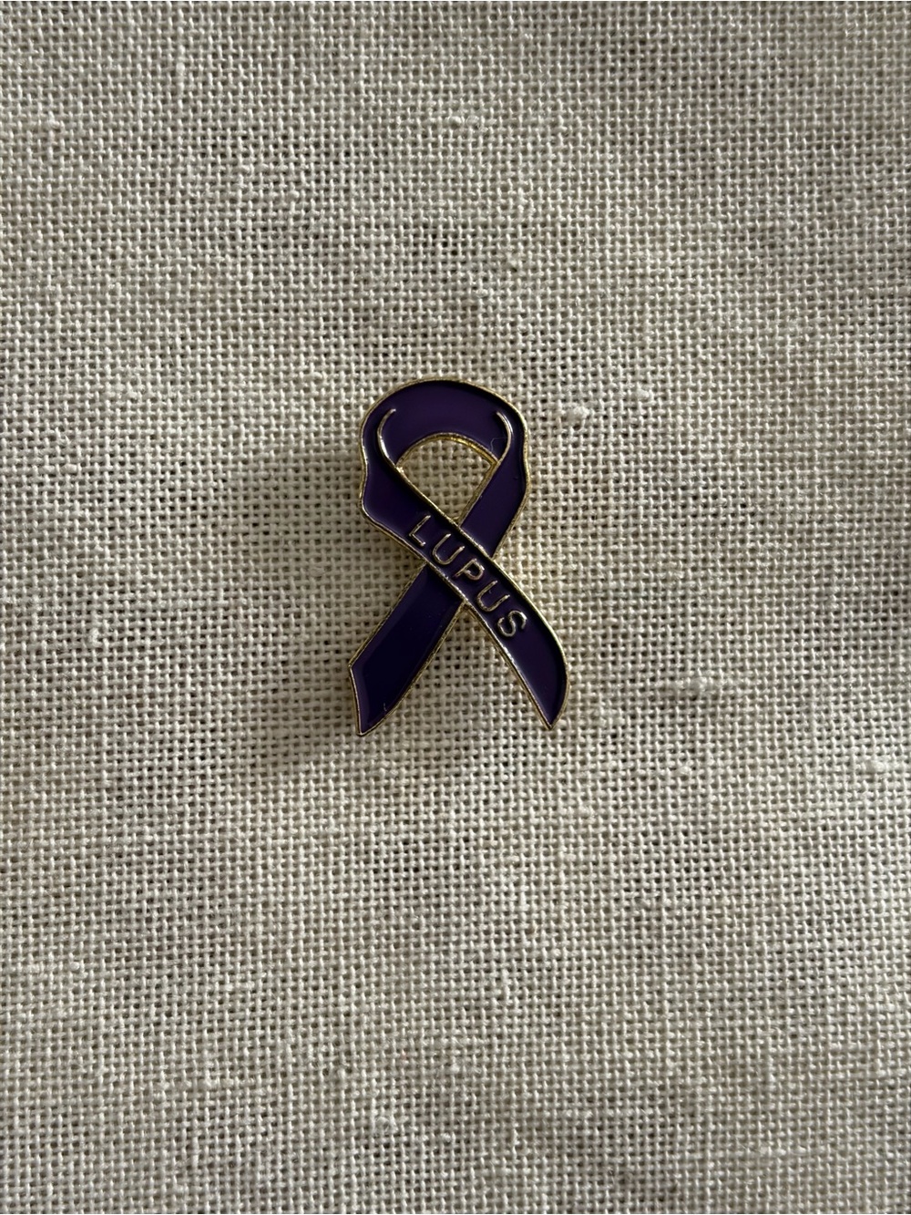Purple Lupus Awareness Ribbon Pin - Support Lapel Accessory